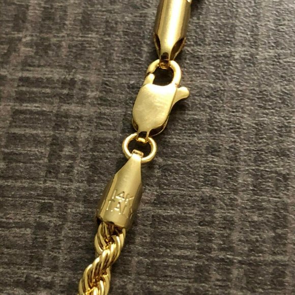 14KT GOLD STAMPED 24" 4MM ROPE CHAIN